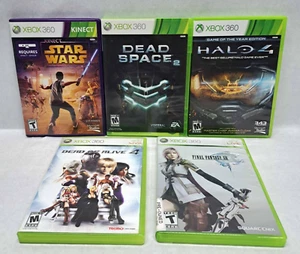 Xbox 360 - 5 Game Lot - Halo 4, Final Fantasy XIII, Dead Space 2, Star Wars+ - Picture 1 of 11