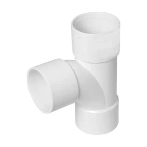 FloPlast ABS Solvent Weld Swept Tee 40mm White - Picture 1 of 1