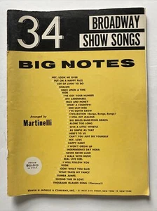 VTG 1964 Big Notes Broadway Show Songs Songbook Edwin Morris Sheet Music - Picture 1 of 2