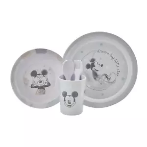 Disney Baby 5 Teile Melamin Füttern Set Tasse Schale Platte Besteck - Mickey - Bild 1 von 6