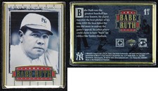 1996 Metallic Impressions Babe Ruth Collector's Tin Babe Ruth #1 HOF