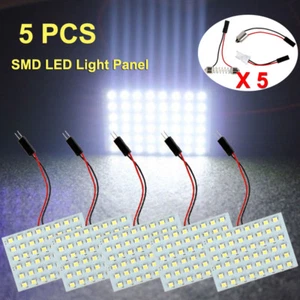 5 PACK Car Interior Panel Lights Dome Lamp 48 SMD COB LED T10 4W 12V White Light - Picture 1 of 11