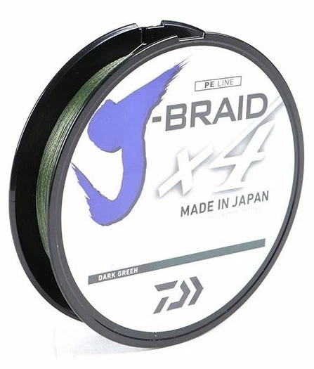Daiwa J-Braid X4 Braided Fishing Line 300 Yards Dark Green Fishing Line - Image 1 of 1