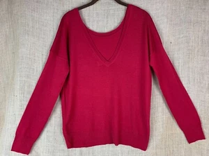 Deep Red 360 Sweater Fine Merino Reversible Deep V & Boatneck Sweater * SMALL - Picture 1 of 4