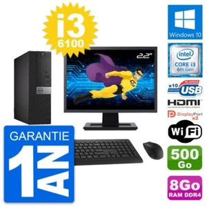 PC DELL 5050 SFF Bildschirm 22 " i3-6100 RAM 8Go Festplatte 500Go HDMI Windows - Bild 1 von 8
