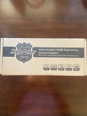 Indoor and Outdoor 14 dBi Engineering Standard Adapter 2.4 GHZ WiFi 150 Mbps  - Image 1 of 3