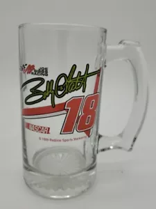 VINTAGE 1999 BOBBY LABONTE 18 NASCAR GLASS Beer Mug - Picture 1 of 2