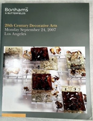 BONHAMS & BUTTERFIELDS Auction Catalog 20th Century Decorative Arts 2007 Glass - Image 1 of 4