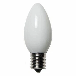 25 C9 Ceramic White Christmas Light Bulbs Replacement Bulbs For Holidays Wedding - Picture 1 of 1