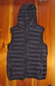 H&M Chaleco Buffer Negro Con Capucha Cremallera Completa Mujer Talla XS - Imagen 1 de 3