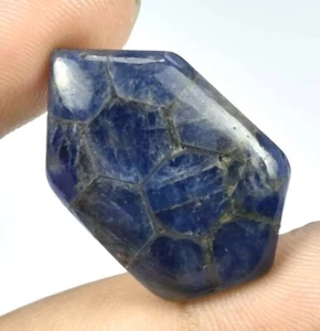 25.70 Ct 100% Natural Trapiche Malawi Blue Sapphire Polished Fancy Cabochon -783 - Picture 1 of 3