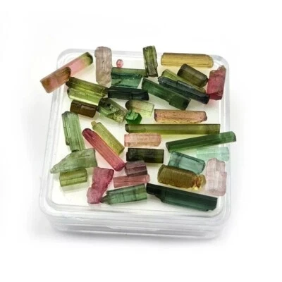 Natural 150 Ct Tourmaline Pencil Bi-Color/Multicolor Rough Lot Loose Gemstone - Image 1 of 4
