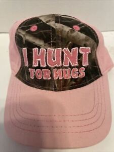 Outdoor Kids Pink/ Camo “I Hunt For Hugs” Cap -perfect for future hunter!