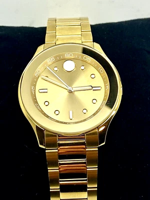 Relógio feminino Movado Bold 3600416 esporte banhado a ouro quartzo fabricado na Suíça 38mm - Imagem 1 de 4