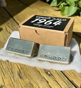 Virgil Arlo 1964 "Woman Tone" Humbucker Set Etichetta Nera, Bobine Doppia Crema - Foto 1 di 5