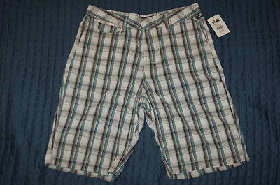 Pantalones Cortos Deportivos Para Hombre Joven VANS 5 Bolsillos a Cuadros Coopa Lazo Blanco Talla 28 ¡Nuevos! Foto 1 de 4
