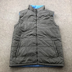 Gerade Daunenweste Herren groß grau gesteppt wattiert Reißverschluss vorne Golf Oberbekleidung - Bild 1 von 9