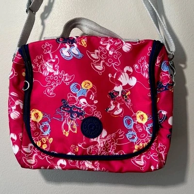 Kipling X Disney Kichirou 斜挎包隔热午餐袋米妮米老鼠粉色 — 第 1/4 张图片