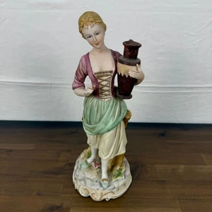 Vintage Porzellan Figur Frau mit Vase Keramik Wohndeko Ornament 7793 - Bild 1 von 7