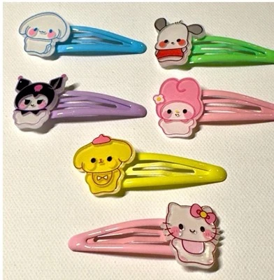 Sanrio NUEVO Pinzas para el cabello Hello Kitty 6 piezas Accesorio para el cabello HELLO KITTY & Friends Foto 1 de 3