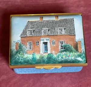 HALCYON DAYS ENAMEL TRINKET BOX - VENN OTTERY - SIGNED & DATED 1985 - Picture 1 of 6