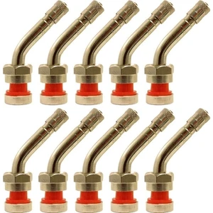 TR553C .93" x 1.38" with 45° Bend Aluminum Wheel Truck Valve Stem Pack of 10 - Picture 1 of 2