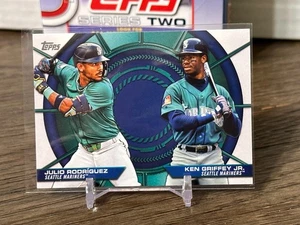 2025 Topps Series 2 Julio Rodriguez / Ken Griffey Jr Mariner Dynamic Duos #DD-19 - Picture 1 of 2