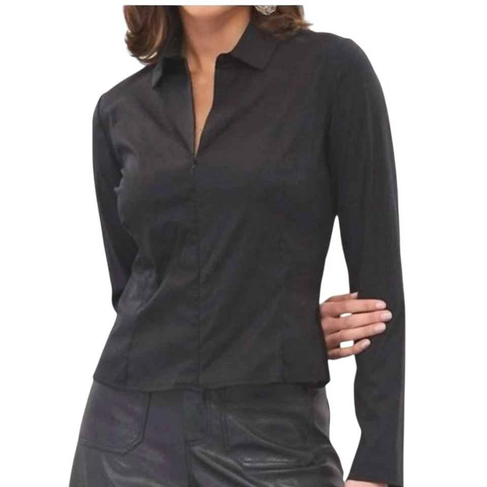 Top Lola & Sophie Negro Mezcla Algodón Seda Negro Talla M Minimalista Clásico Foto 1 de 4