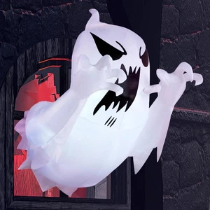 Halloween 4.5FT Inflatable Ghost w/ Built-In LEDs – Party Indoor/Outdoor Decor - Picture 1 of 8