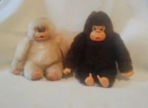 Lot Of 2 Vintage 80's Gonga And Gilroy Thumb Sucking Gorillas 10"And 9" - Picture 1 of 21