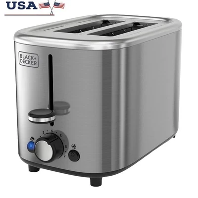 2-Slice Toaster Extra Wide Slots Bagel Frozen High Lift Lever Removable Tray New - Image 1 of 4