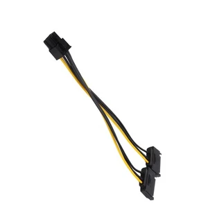 Power Cable 1 To 2 Graphics Card Power Adapter Cord Computer Host Extens FY - Afbeelding 1 van 22