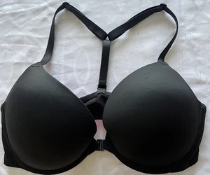 PINK Victoria’s Secret Bra Womens 34D Black Wear Everywhere Black Push-Up Padded - Picture 1 of 4