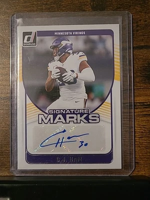 2024 Donruss C.J. Ham Signature Marks Auto #SMA-CHA Minnesota Vikings *627 - Image 1 of 2