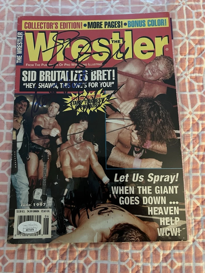 Hulk Hogan , Eric Bischoff , Scott Hall , Ted Dibiasi Signed Mag Cover (w/ JSA) - Image 1 of 1