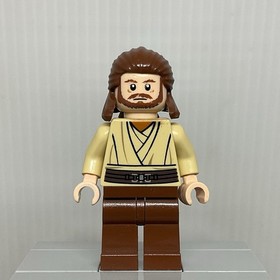 LEGO Star Wars sw0322 Qui-Gon Jinn Light Nougat Head Minifigure 7961 Note
