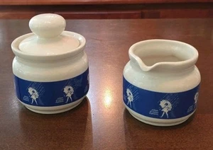 Morton Salt When It Rains It Pours Vintage Zucker und Milchkännchen Set inklusive Deckel - Bild 1 von 9