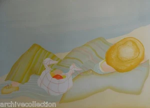 Charlotte Reine " Sieste " Original Lithograph Art - Picture 1 of 1