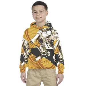 Kids Hoodie Machine Tank Design Hoodie Unisex For Children - Picture 1 of 4
