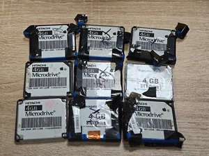 4GB Hitachi/Seagat CompactFlash Type II 1" Microdrives LN Formatted NOT Work Lot - Afbeelding 1 van 6