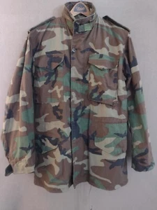 Vintage M65 Military Jacket Mens Small Tall Cold Weather Field Woodland Camo - Picture 1 of 11