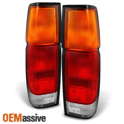 Juego de repuesto de luces traseras transparentes rojas izquierda + derecha para camioneta D21 de carrocería dura 86-97 Foto 1 de 4