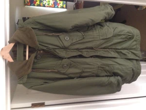ECW Cold Weather Padded Coat Parka MOD Scooter Large 1969 Jacket Size 7 - Picture 1 of 4