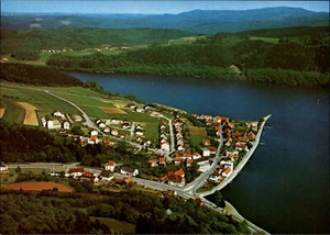 HERZHAUSEN am Edersee color Luftaufnahme Luftbild ca. ~1984 Postkarte ungelaufen - Picture 1 of 2