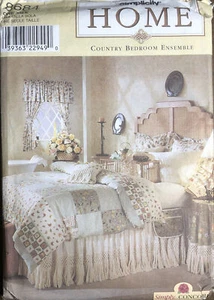 Simplicity Home Sewing Pattern COUNTRY BEDROOM ENSEMBLE Charming ! Uncut FF - Picture 1 of 3