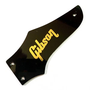 Solid Black 0.060" Black Truss Rod Cover for Gibson Firebird w/ Gold Decal - Picture 1 of 10