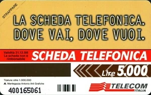 Tarjetas Telefónicas - Todos Elegir - Ámbar -italia De L.5000 Maan (Cata - Picture 1 of 1