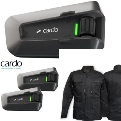 PT200101 Cardo Packtalk Edge Duo Interfono Bluetooth DMC 15 1.6 Km + Giacca - Immagine 1 di 4