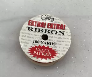 C M Offray & Son~Extra, extra Poly Satin Ribbon~1/8” W~100 Yards~Value Pack~New - Picture 1 of 7