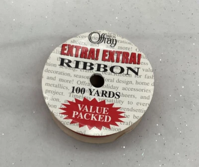 C M Offray & Son~Extra, extra Poly Satin Ribbon~1/8” W~100 Yards~Value Pack~New - Image 1 of 4